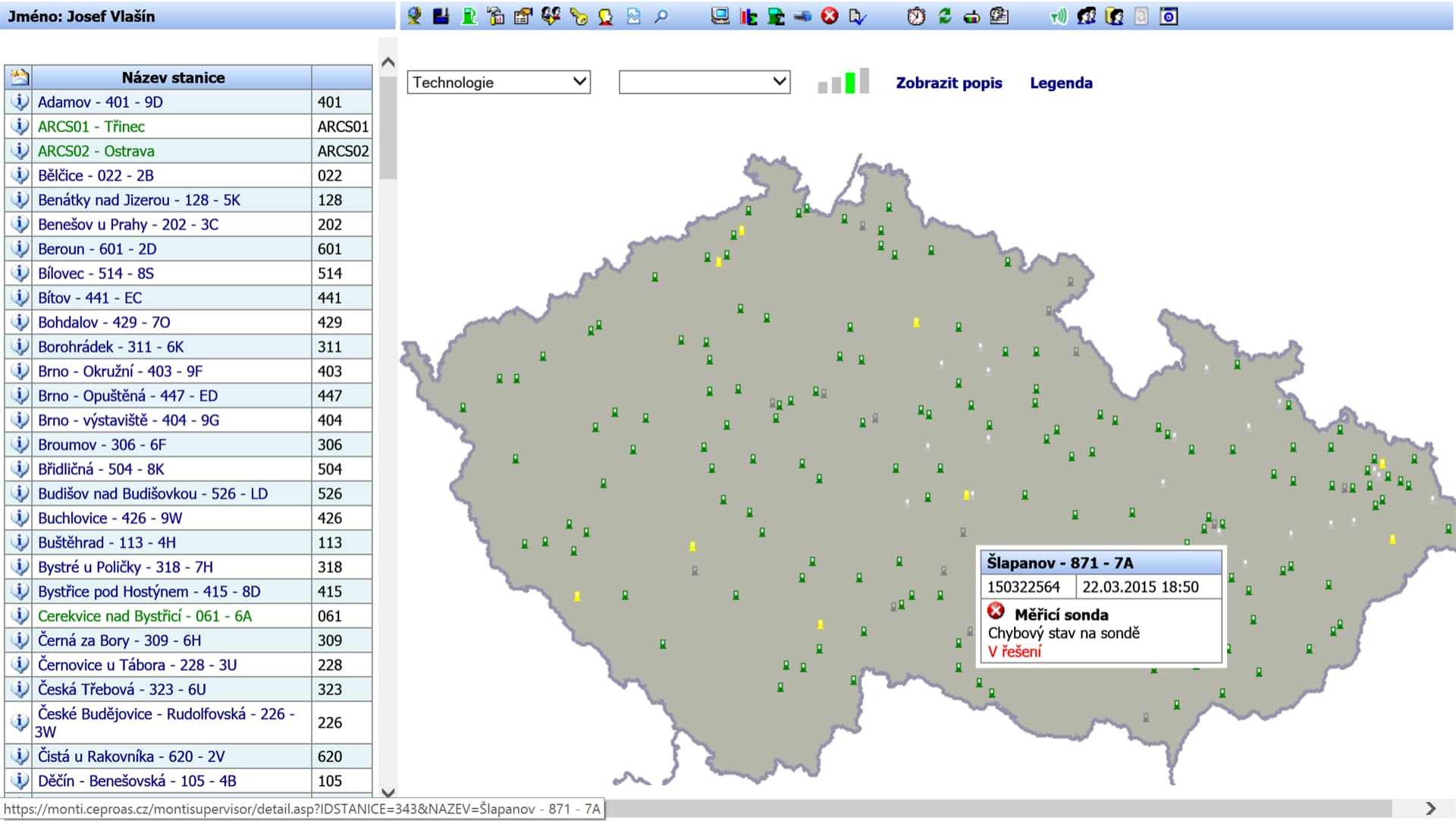 Náhled obrazovky ze software Monti Logistika